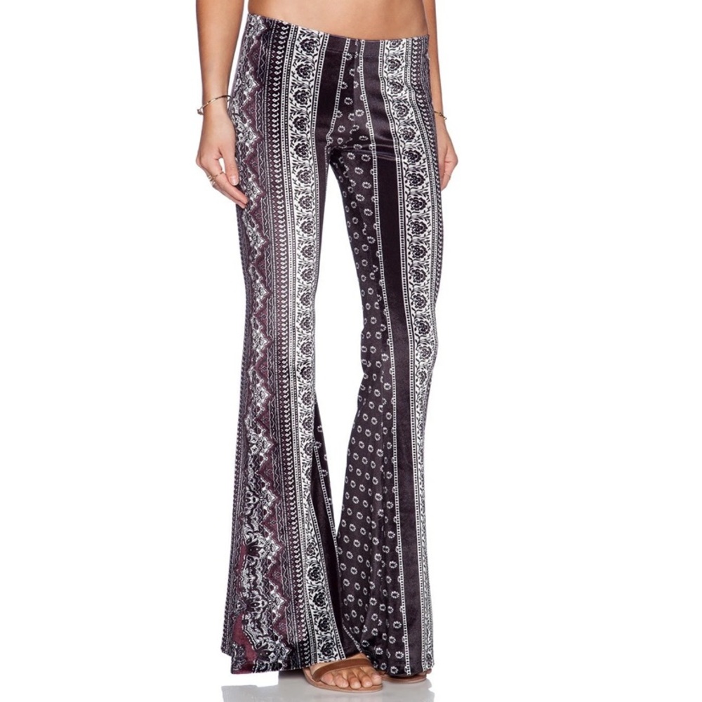 Novella Royale Janis Bells in Dark Berry Velvet- NWOT | Free People